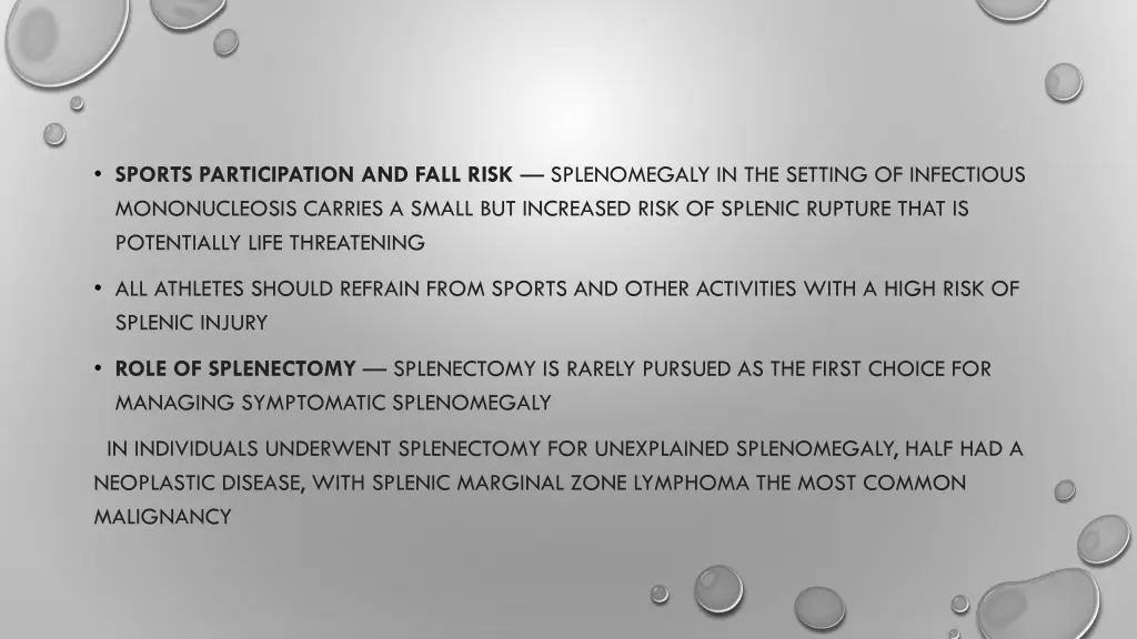 sports participation and fall risk splenomegaly