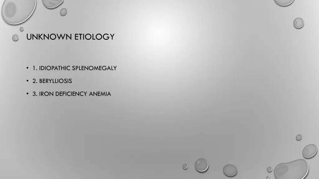 unknown etiology