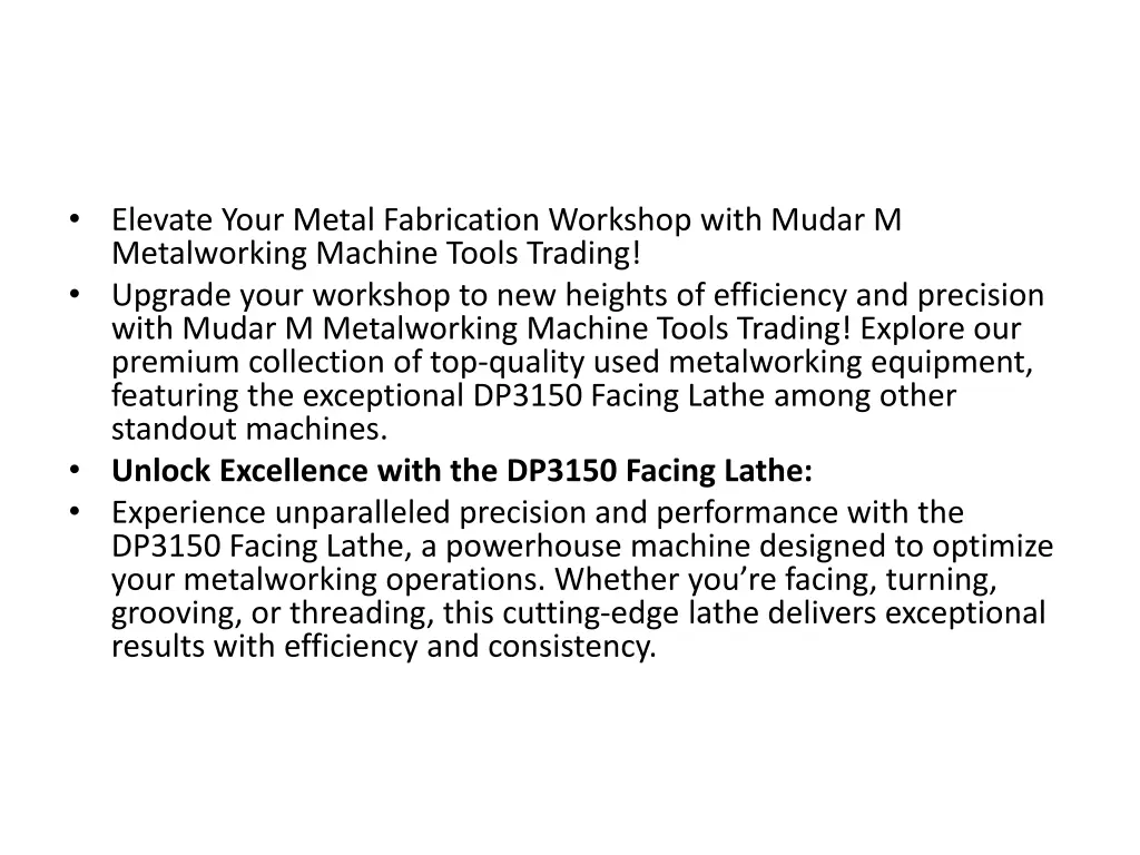 elevate your metal fabrication workshop with