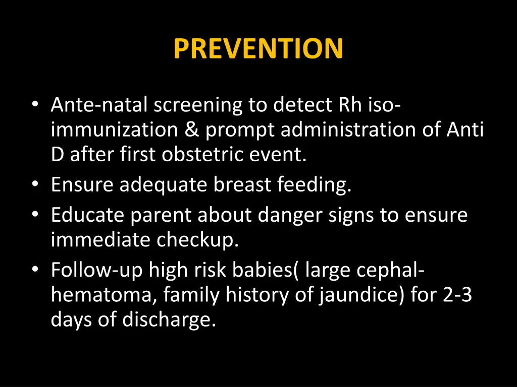 prevention