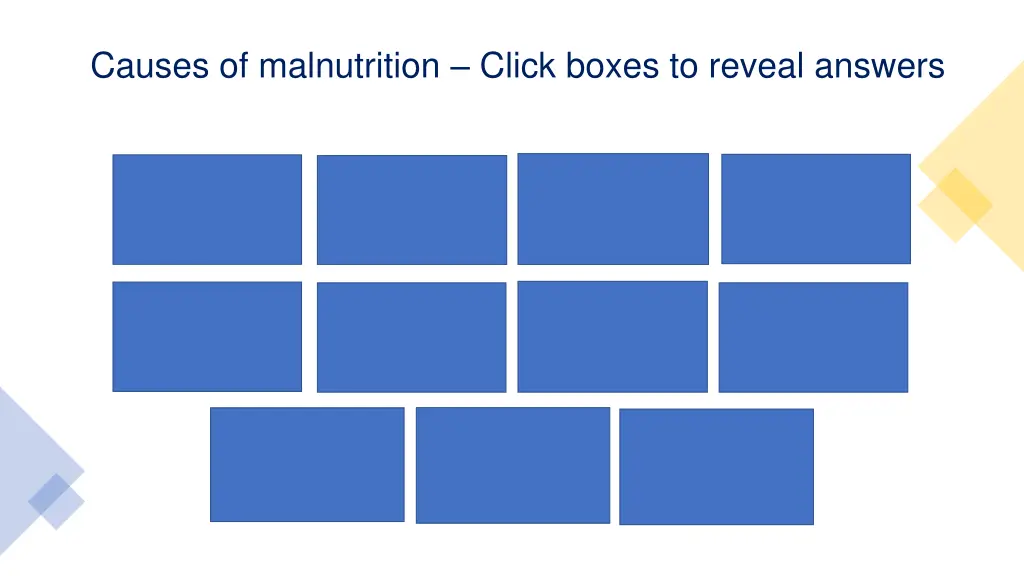 causes of malnutrition click boxes to reveal