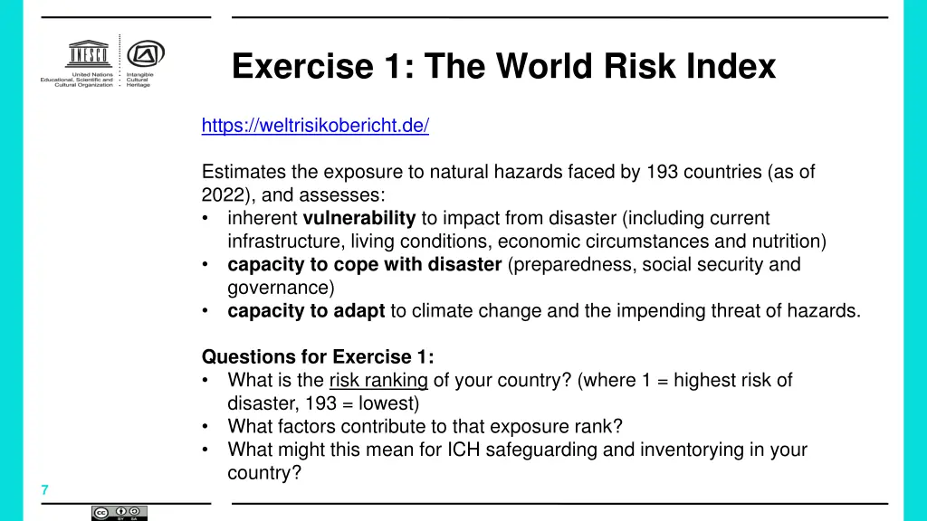 exercise 1 the world risk index
