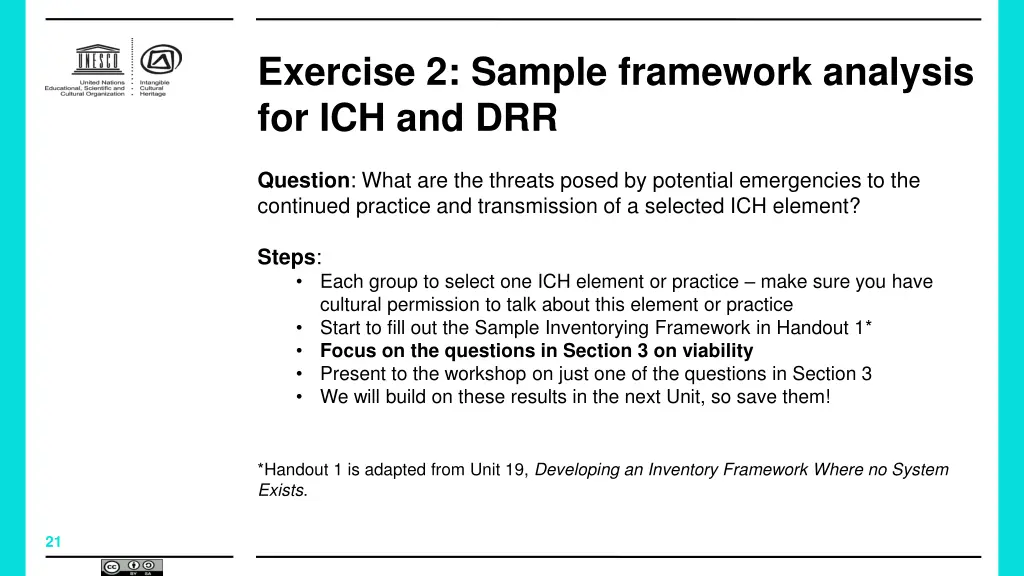 exercise 2 sample framework analysis