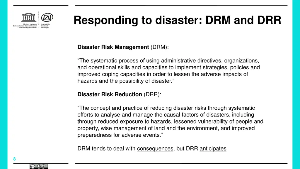 responding to disaster drm and drr