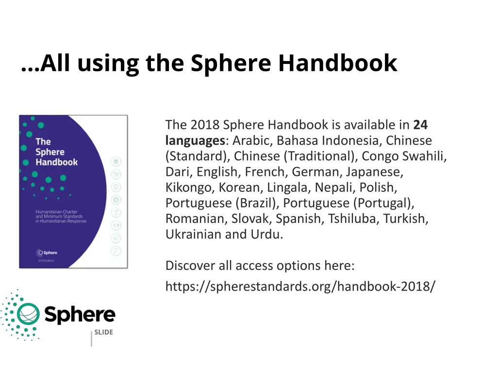 all using the sphere handbook