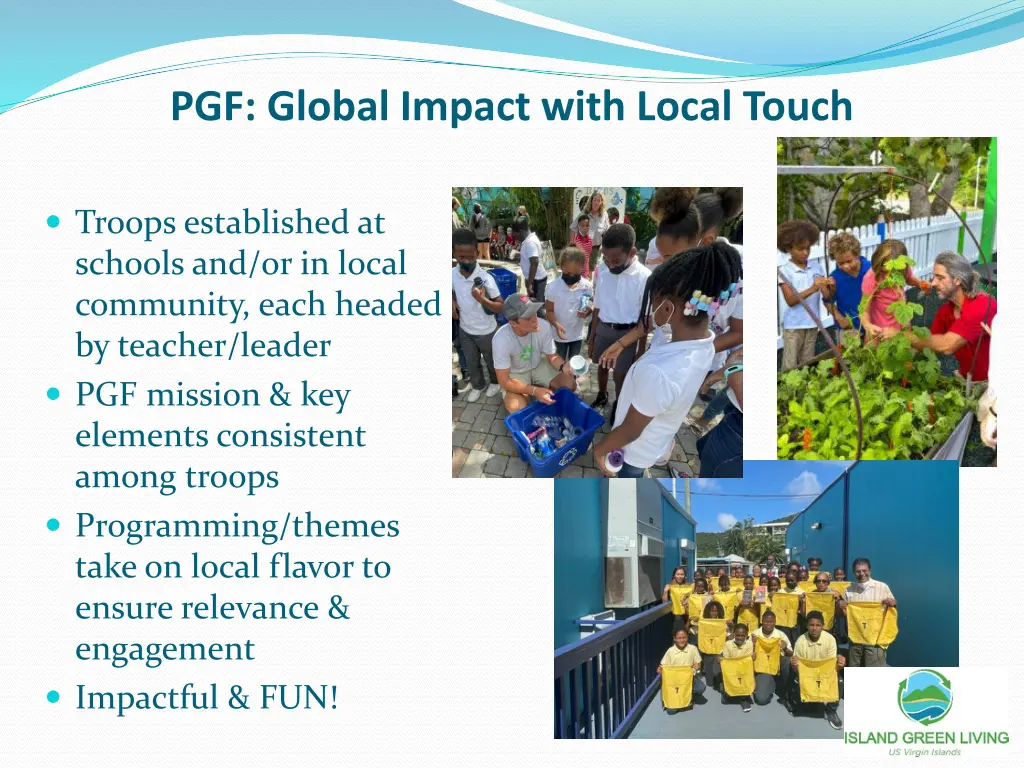 pgf global impact with local touch