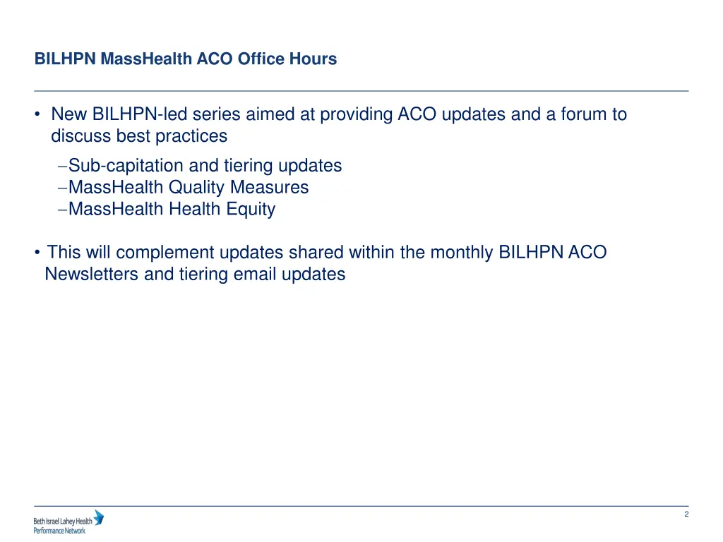 bilhpn masshealth aco office hours