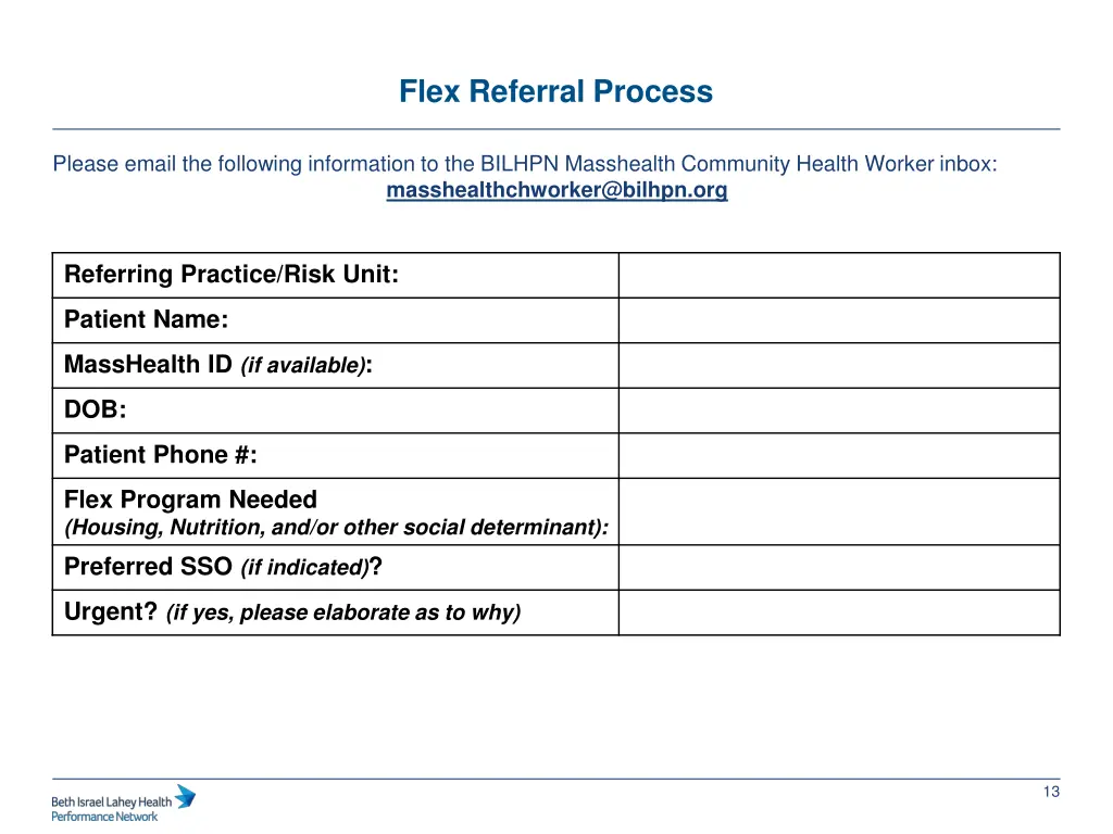 flex referral process