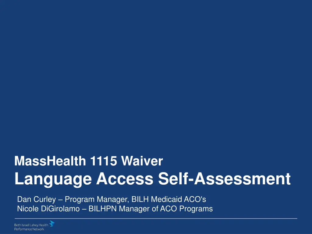 masshealth 1115 waiver language access self