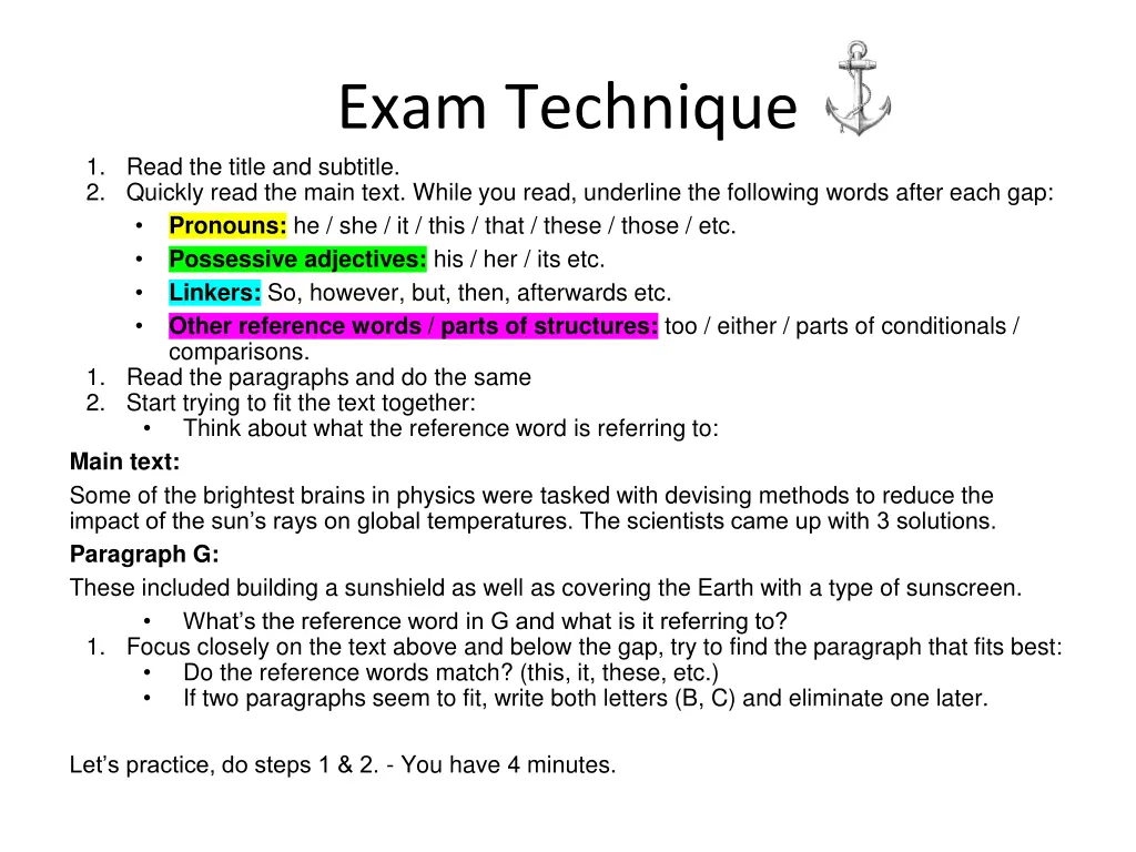 exam technique