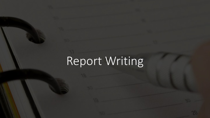 report writing