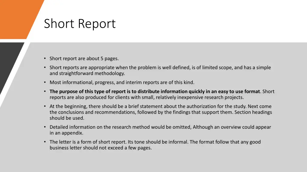 short report