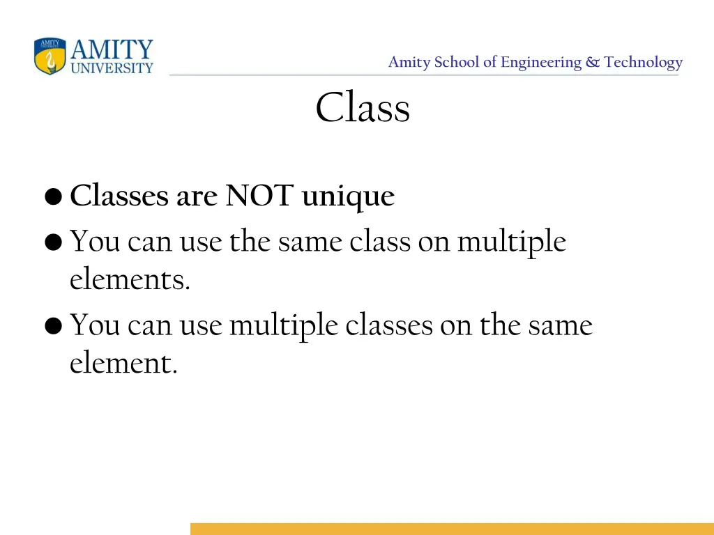 amity school of engineering technology class