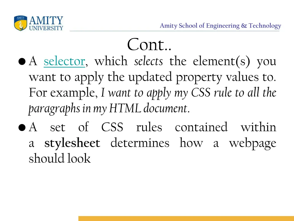 amity school of engineering technology cont