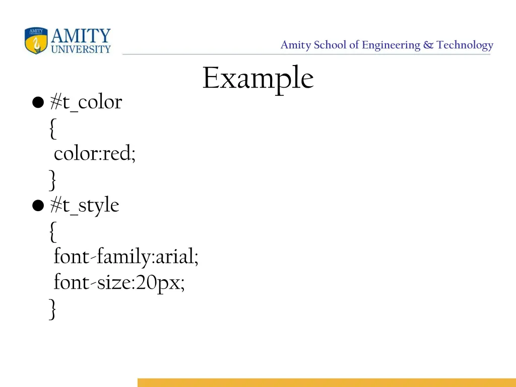 amity school of engineering technology example 1