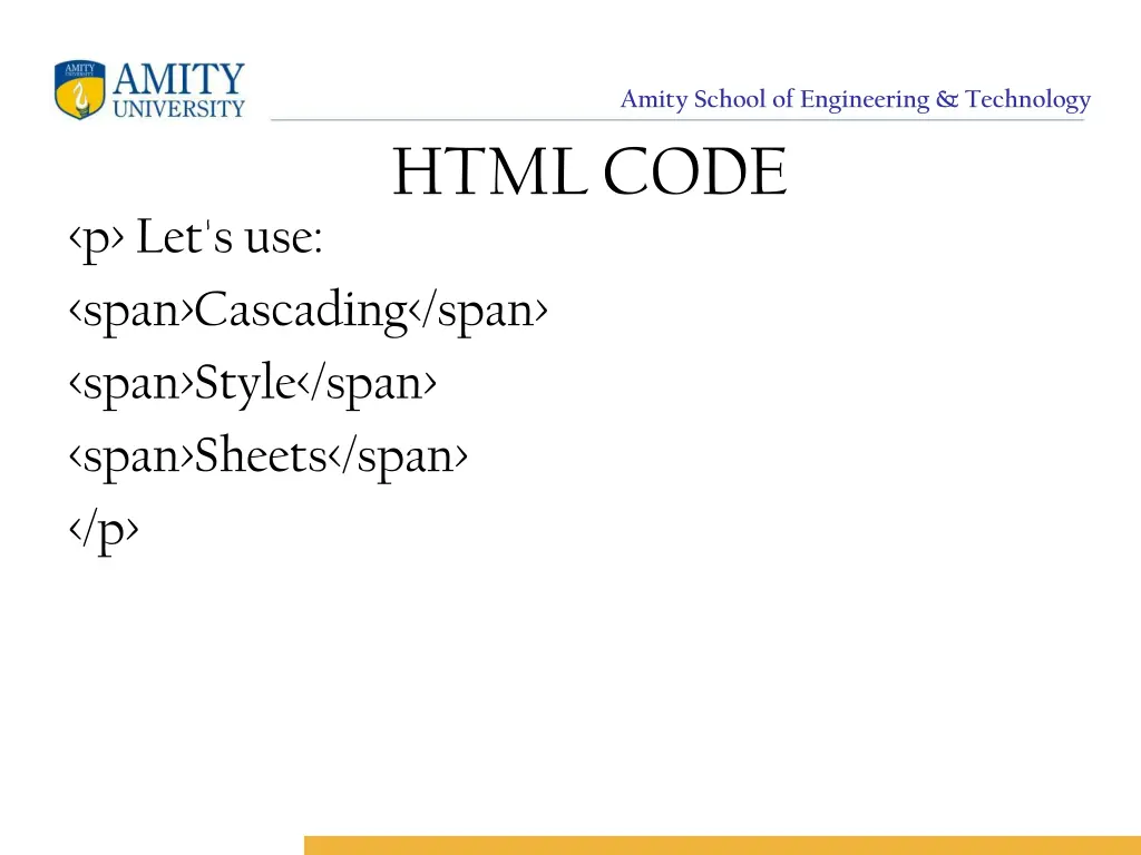 amity school of engineering technology html code