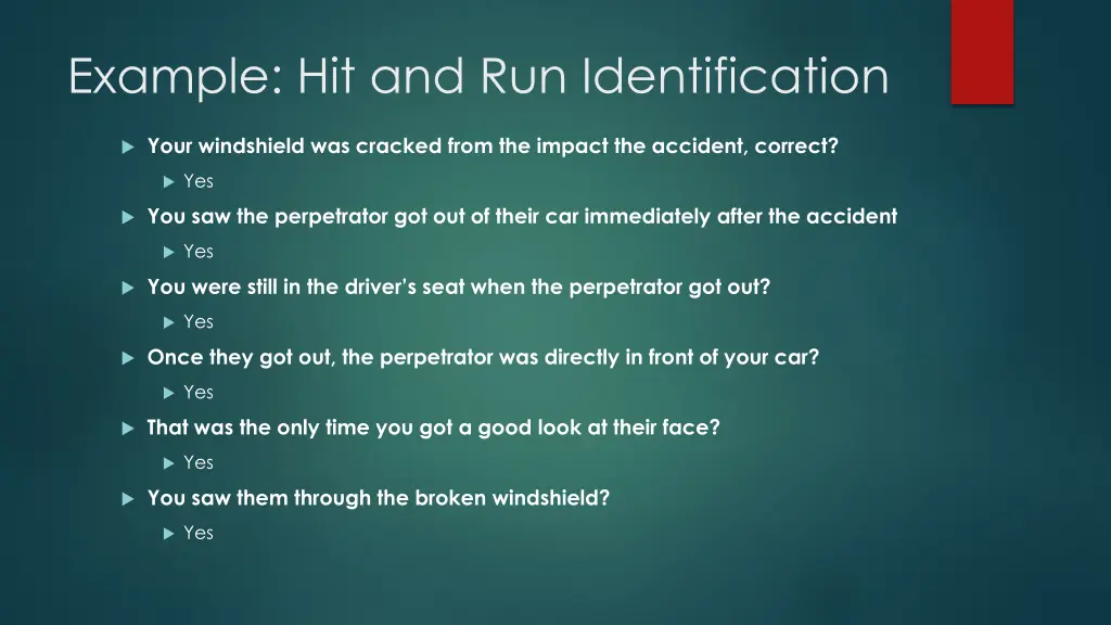 example hit and run identification 2