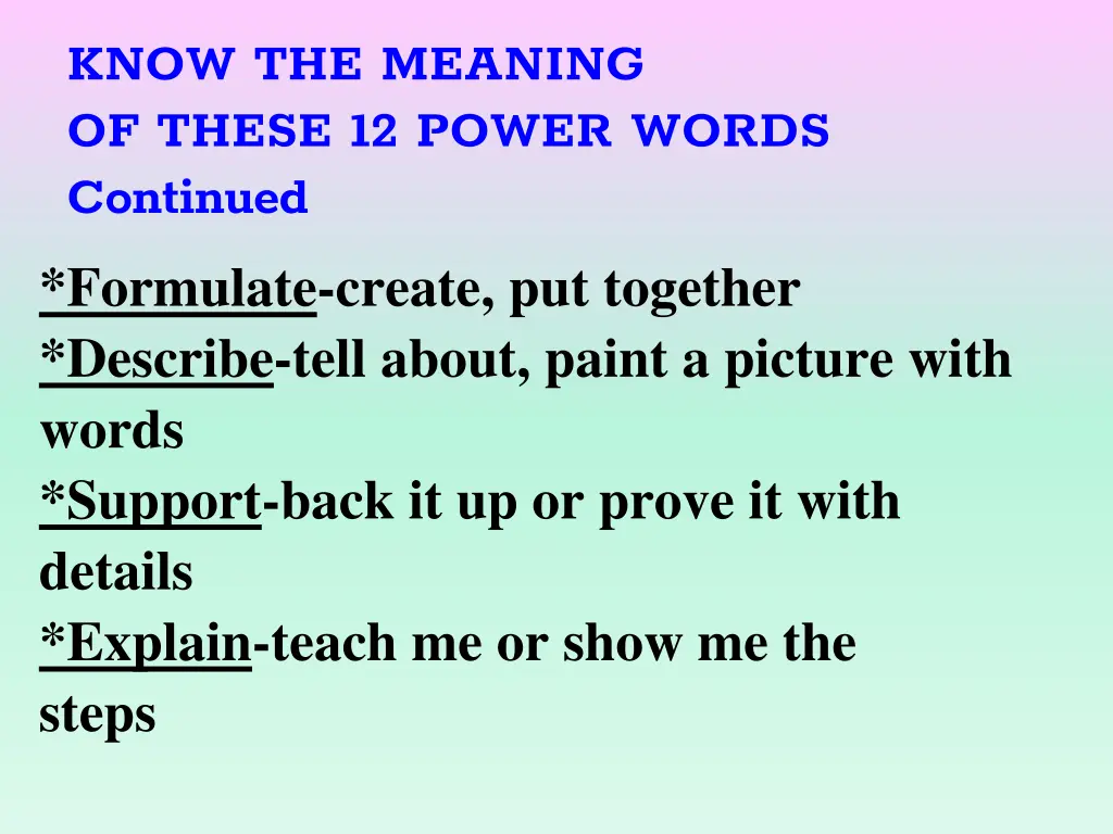 know the meaning of these 12 power words