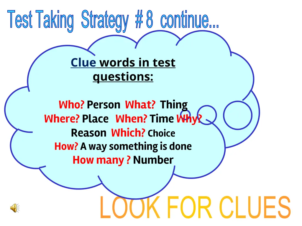 test taking strategy 8 continue