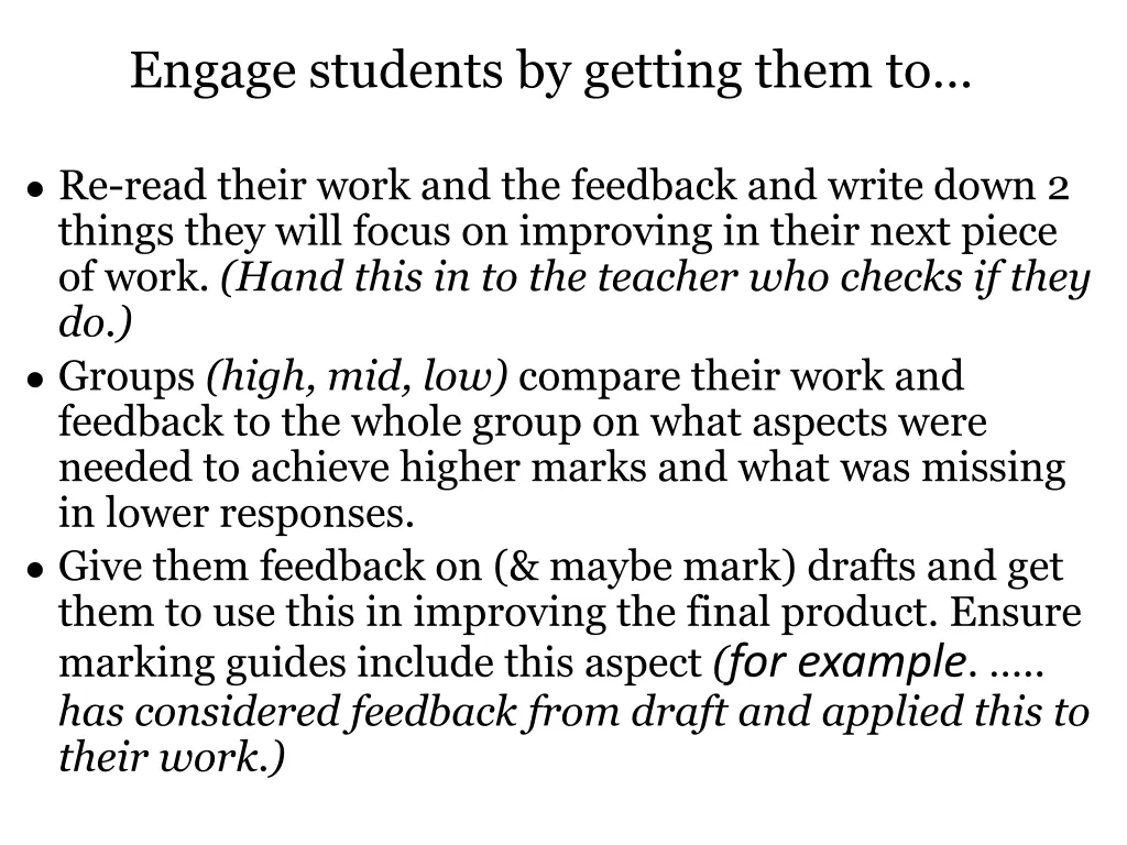 engage students by getting them to