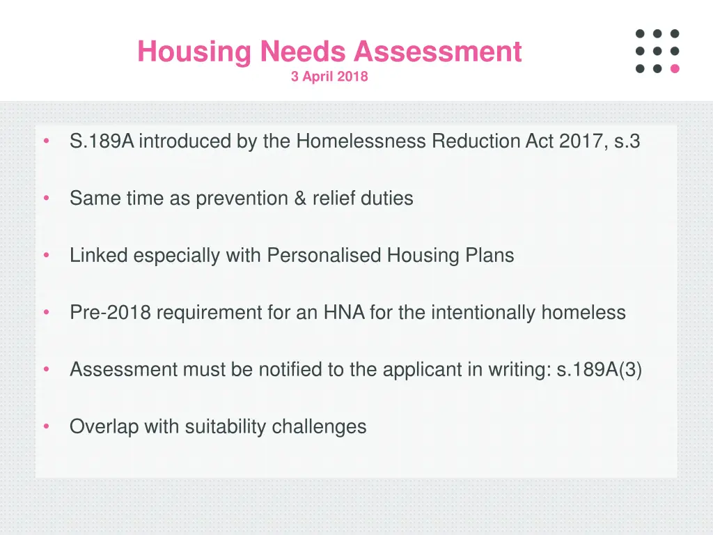 housing needs assessment 3 april 2018