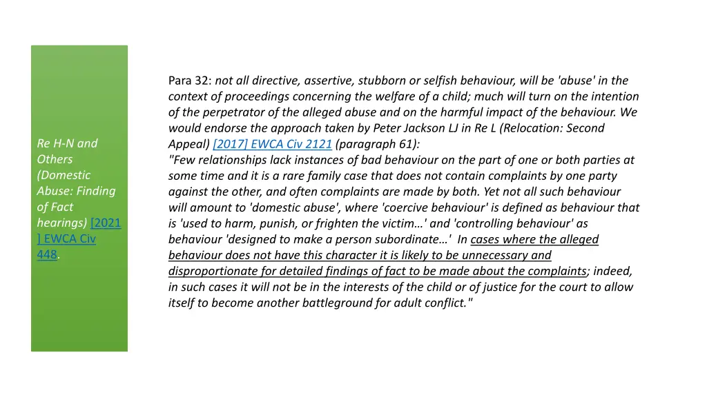 para 32 not all directive assertive stubborn