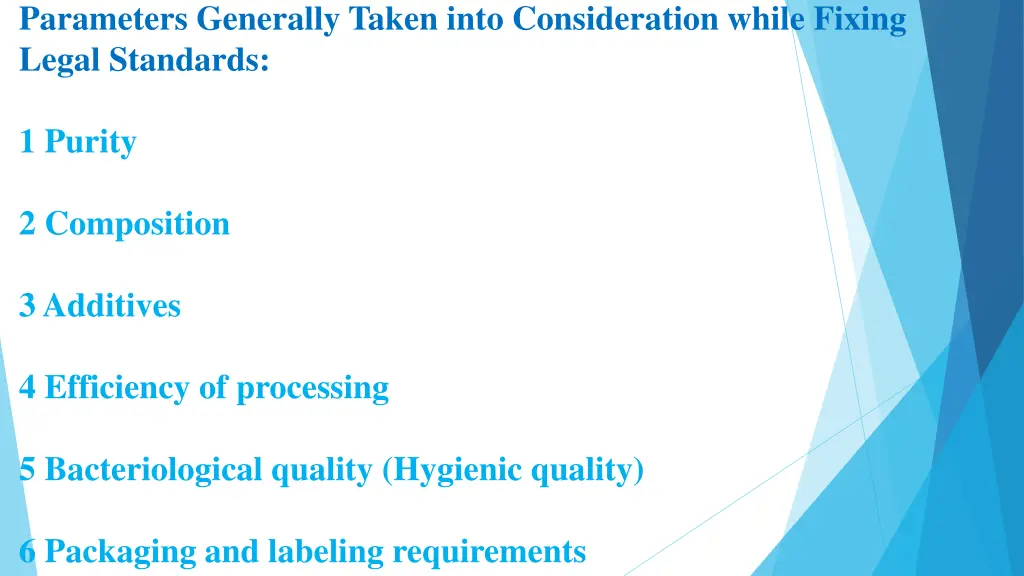 parameters generally taken into consideration