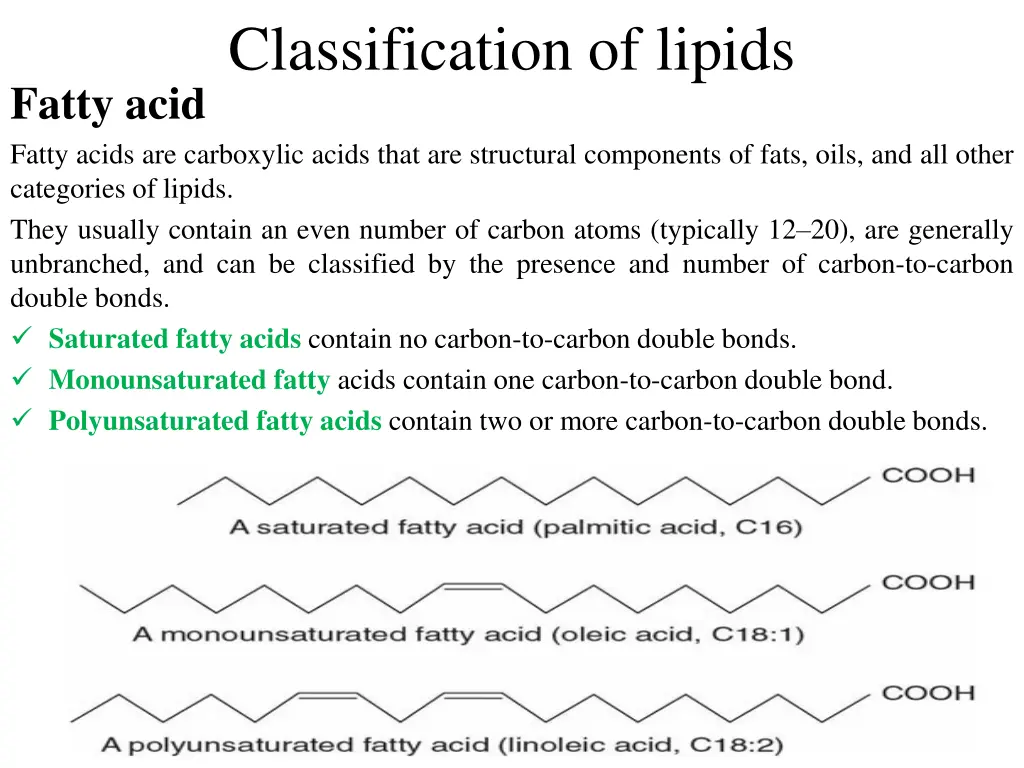 classification of lipids