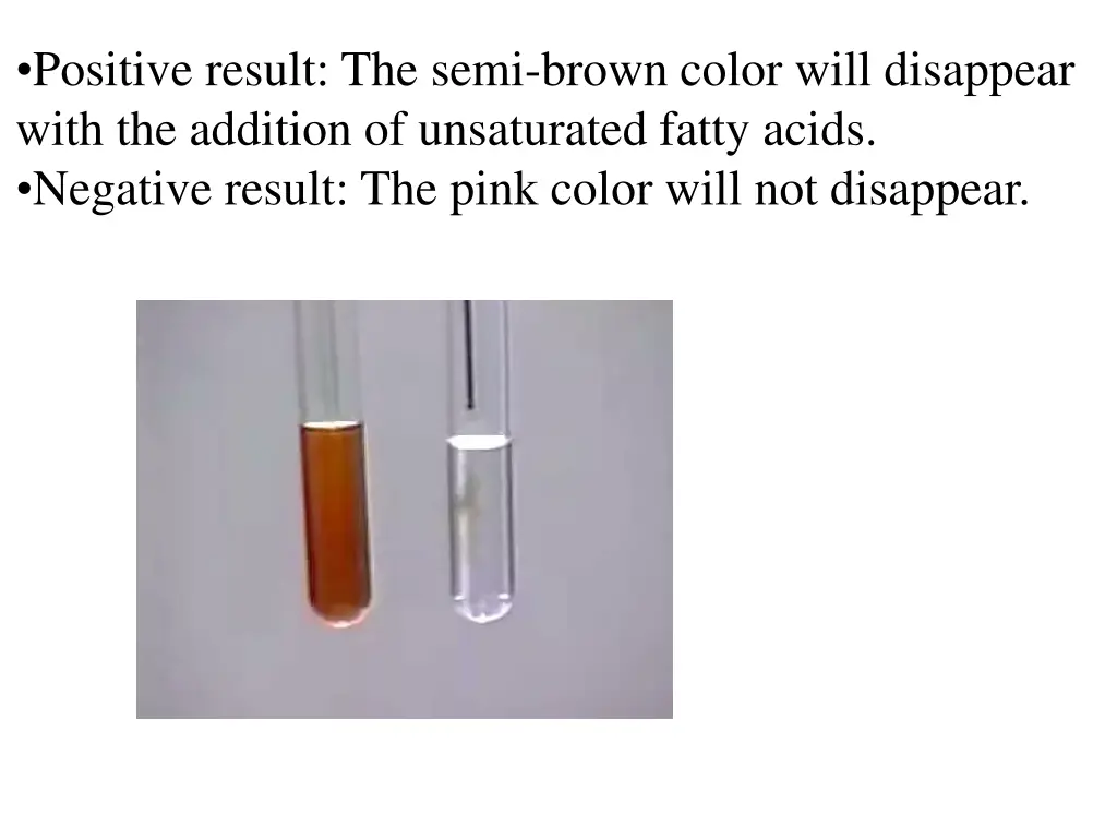 positive result the semi brown color will