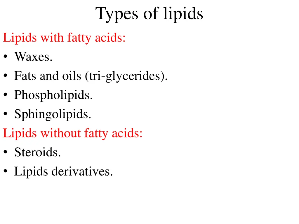 types of lipids