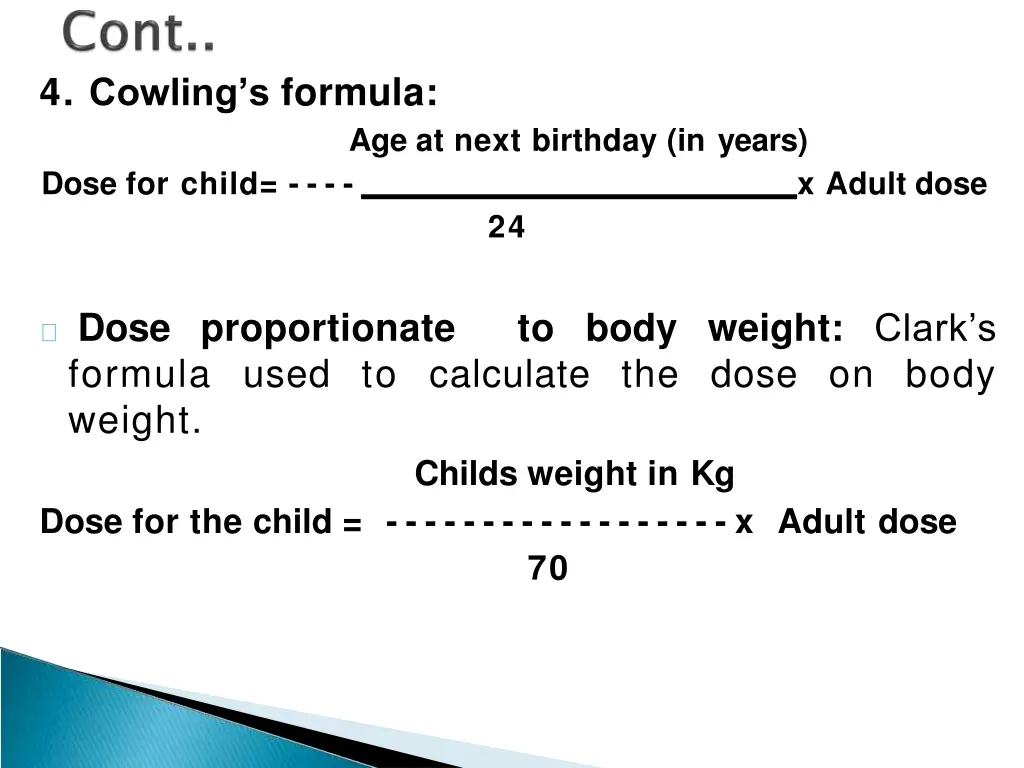 4 cowling s formula