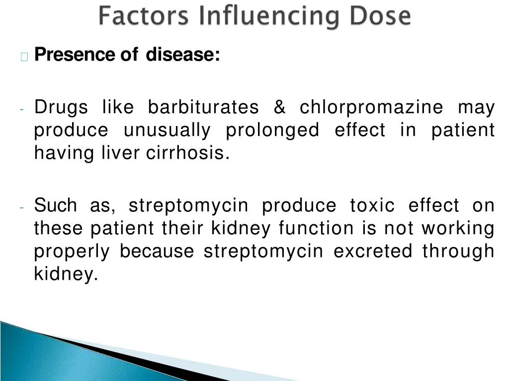 presence of disease