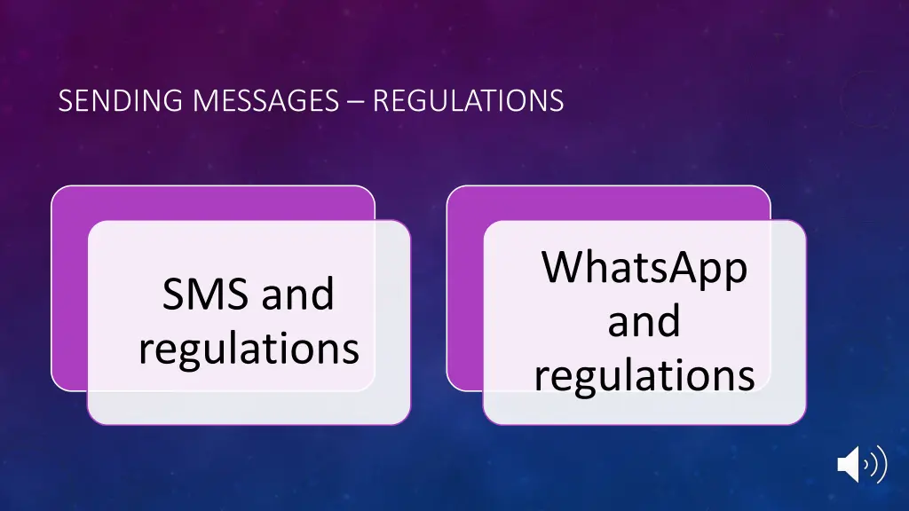 sending messages regulations