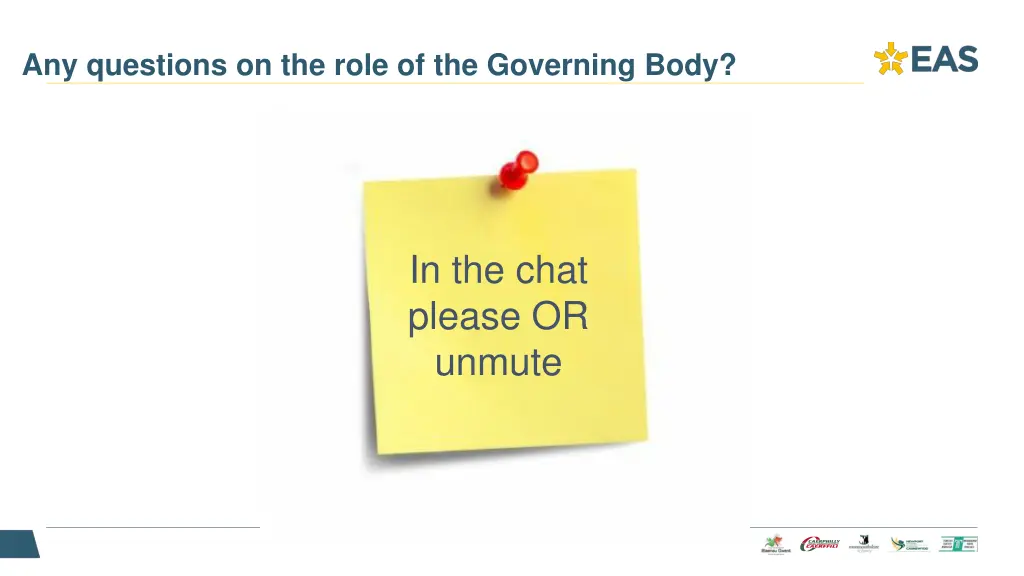 any questions on the role of the governing body