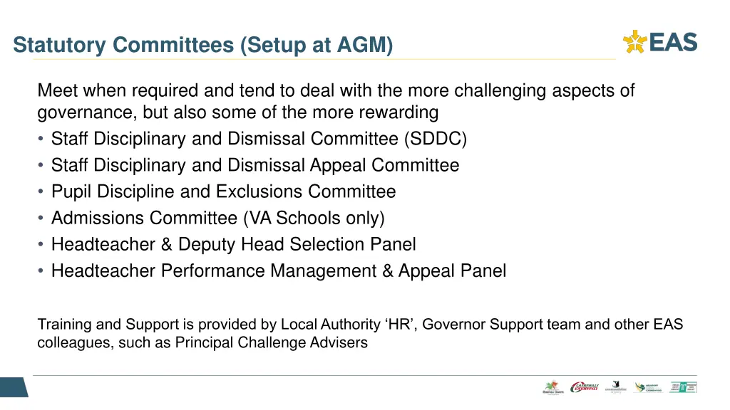 statutory committees setup at agm