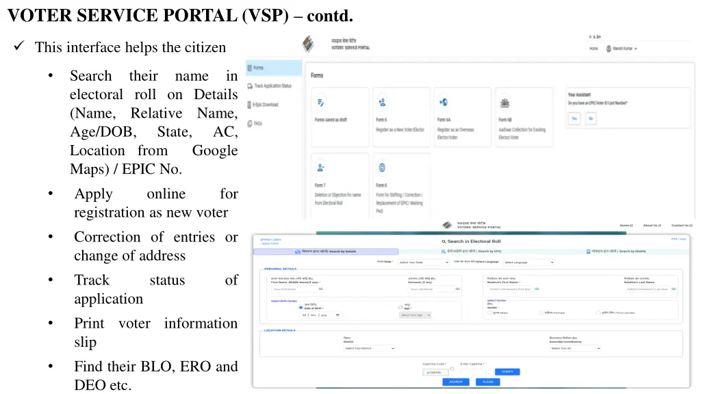 voter service portal vsp contd 1