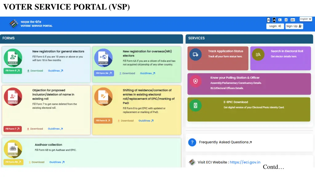 voter service portal vsp