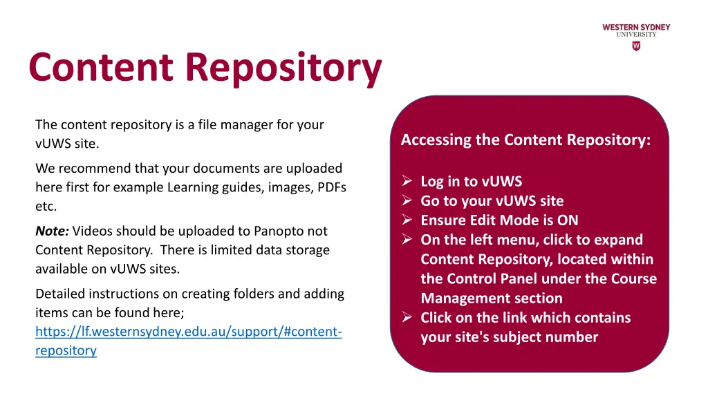 content repository