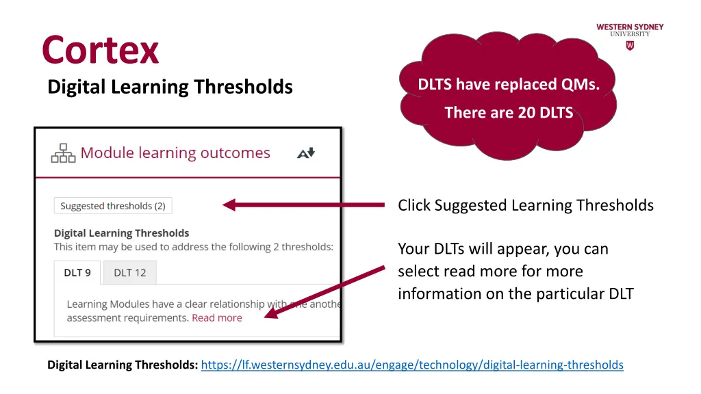 cortex digital learning thresholds