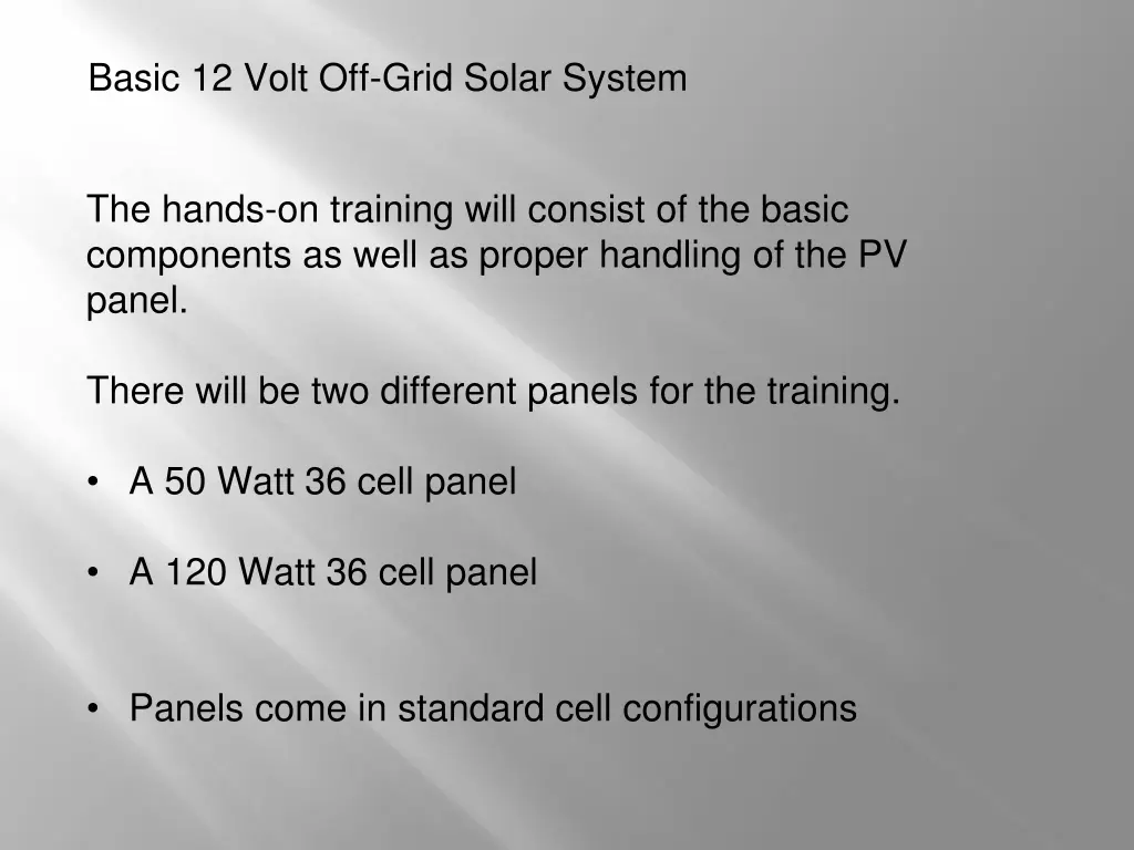 basic 12 volt off grid solar system 1