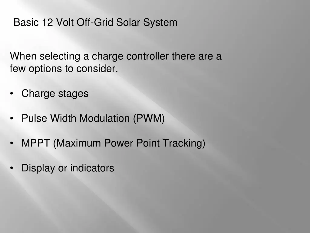 basic 12 volt off grid solar system 18