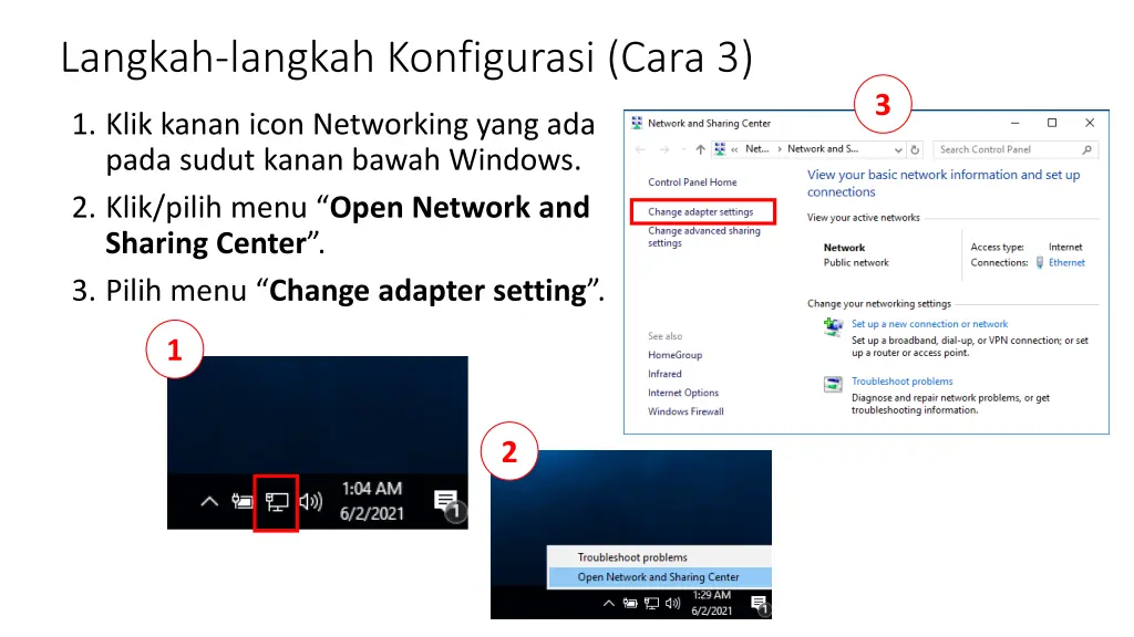 langkah langkah konfigurasi cara 3