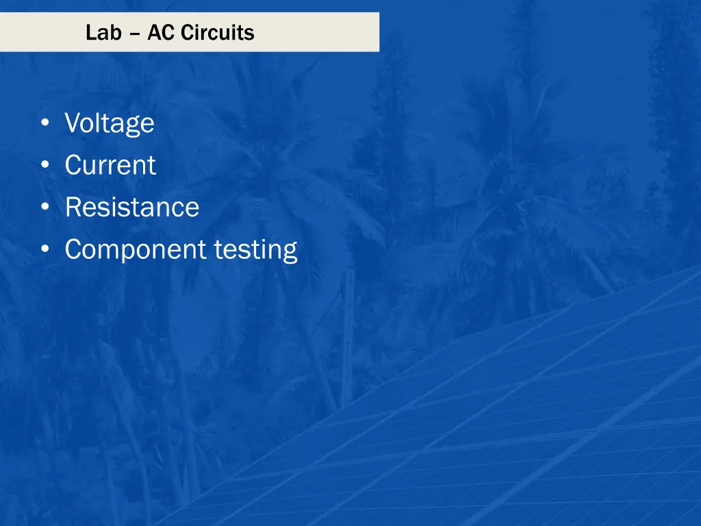 lab ac circuits