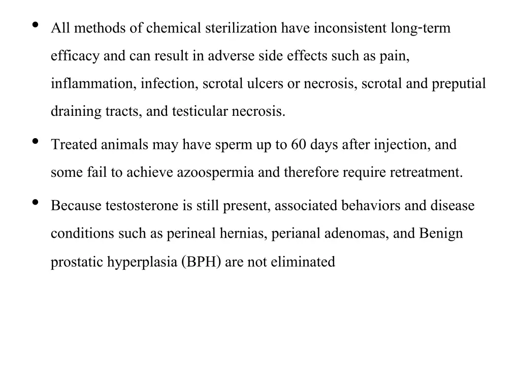 all methods of chemical sterilization have