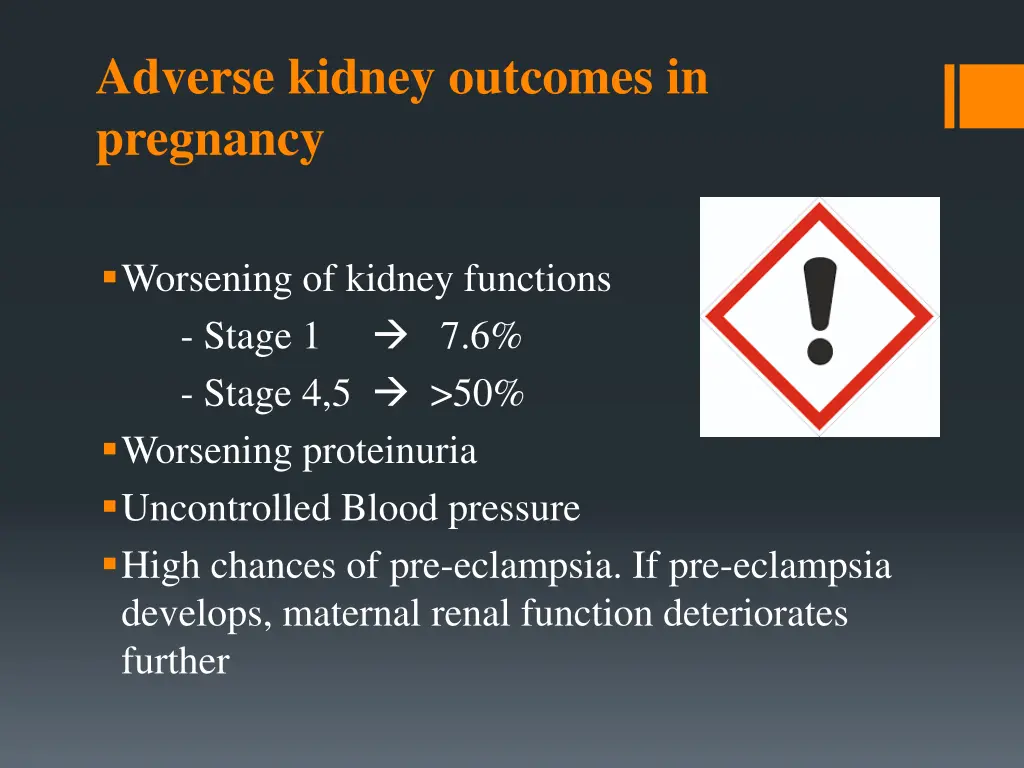 adverse kidney outcomes in pregnancy