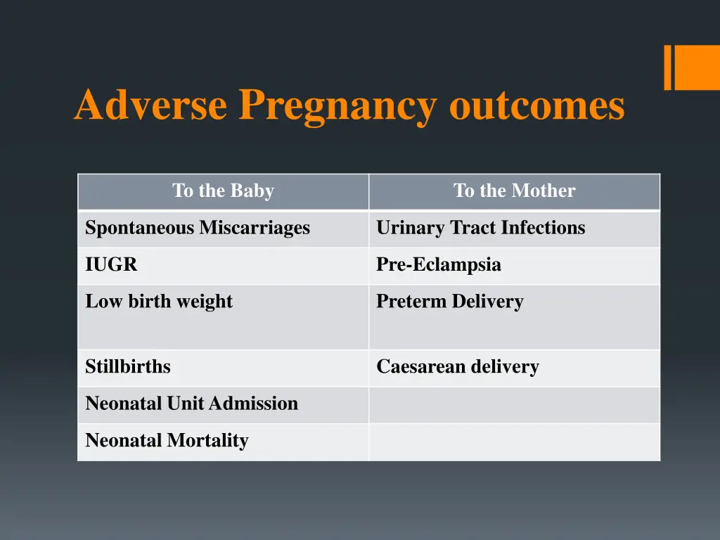 adverse pregnancy outcomes