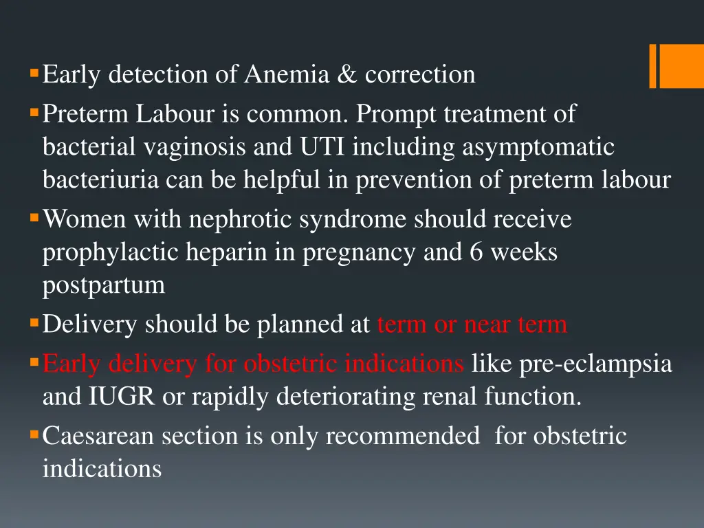 early detection of anemia correction preterm