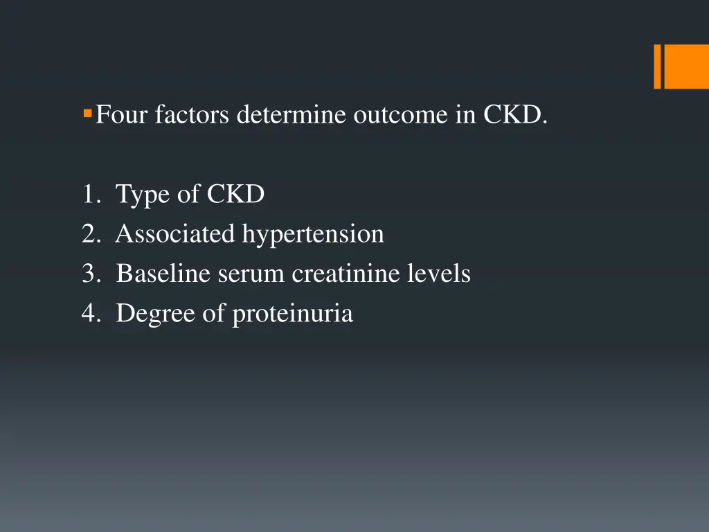 four factors determine outcome in ckd