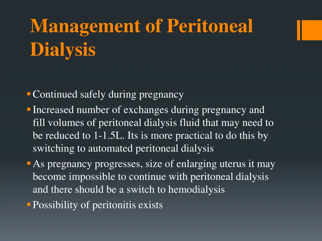 management of peritoneal dialysis