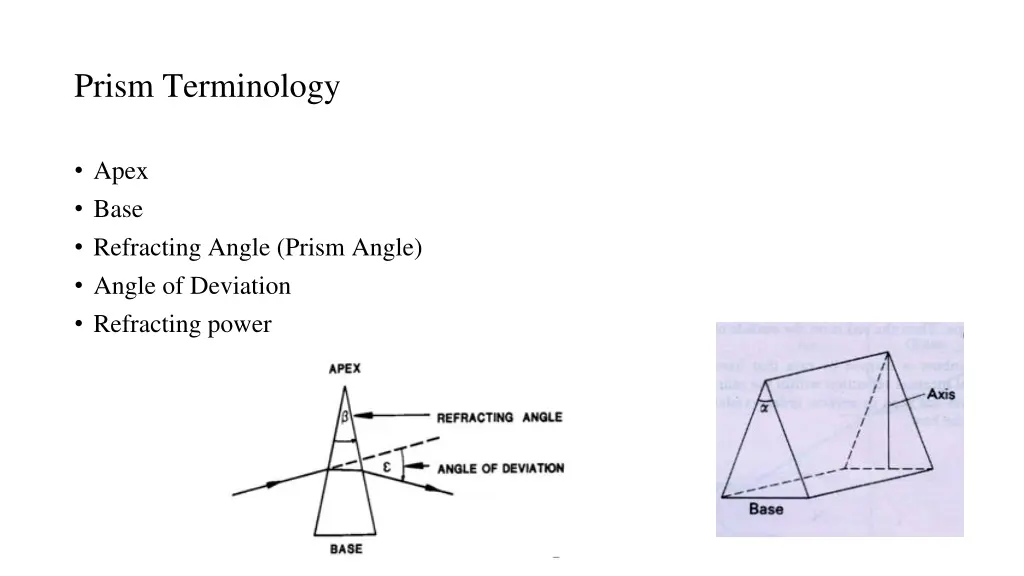 prism terminology